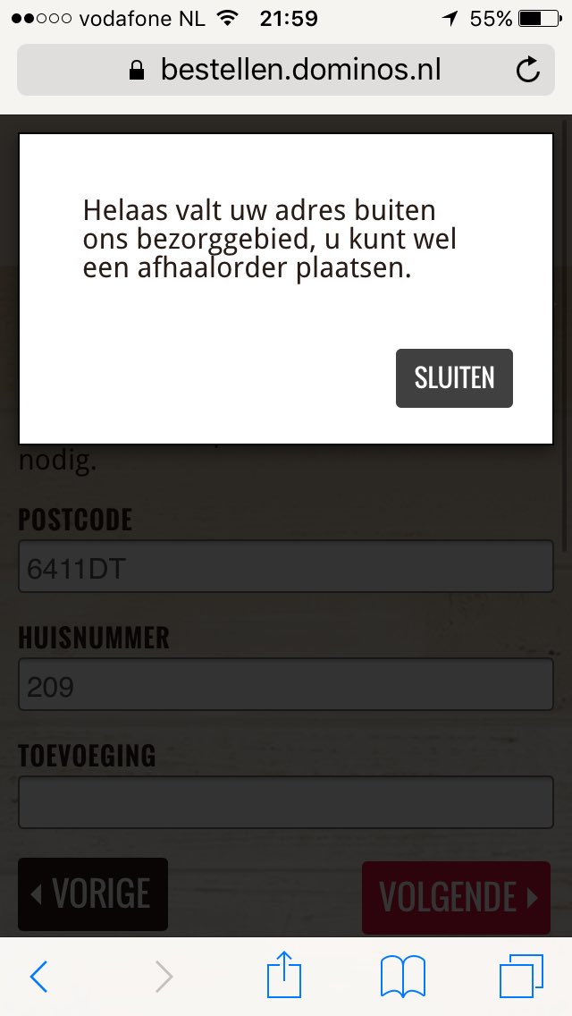 LipDJ's tweet photo. @dominospizzanl sinds wanneer valt Heerlen centrum buiten de bezorg omgeving https://t.co/n7XO9y3KRv
