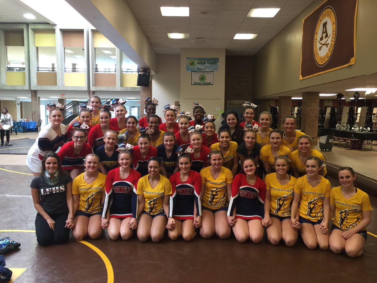 FraserCheer's tweet photo. So glad we got to see our @ChampionCamps buddy team, @lfhscheer1!! Great job today, ladies! https://t.co/oeUBdM5Q3n