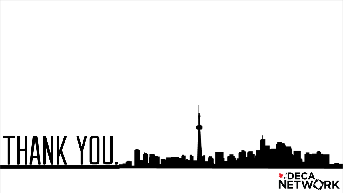 TheDECANetwork's tweet photo. With our @DECAU and @DECAOntario Provincials coming to an end, we'd like to thank all our members for their support! https://t.co/vRiKgOUat2