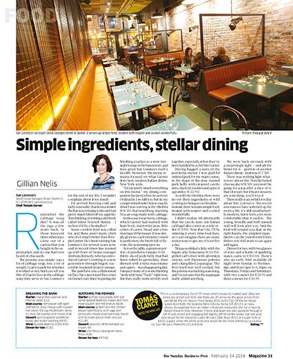 businessposthq's tweet photo. .@SanLorenzos is known for it's indulgent fare but @gnelis finds even it's cabbage soup is something to savour.... https://t.co/wGfkU0Uxie