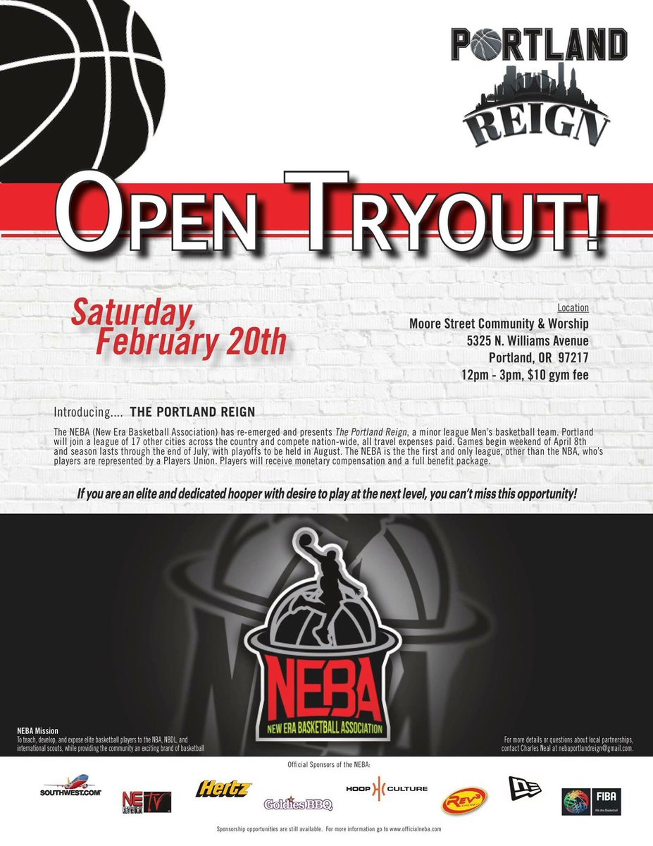 Next weekend!! #tryouts #PDXReign #NEBA