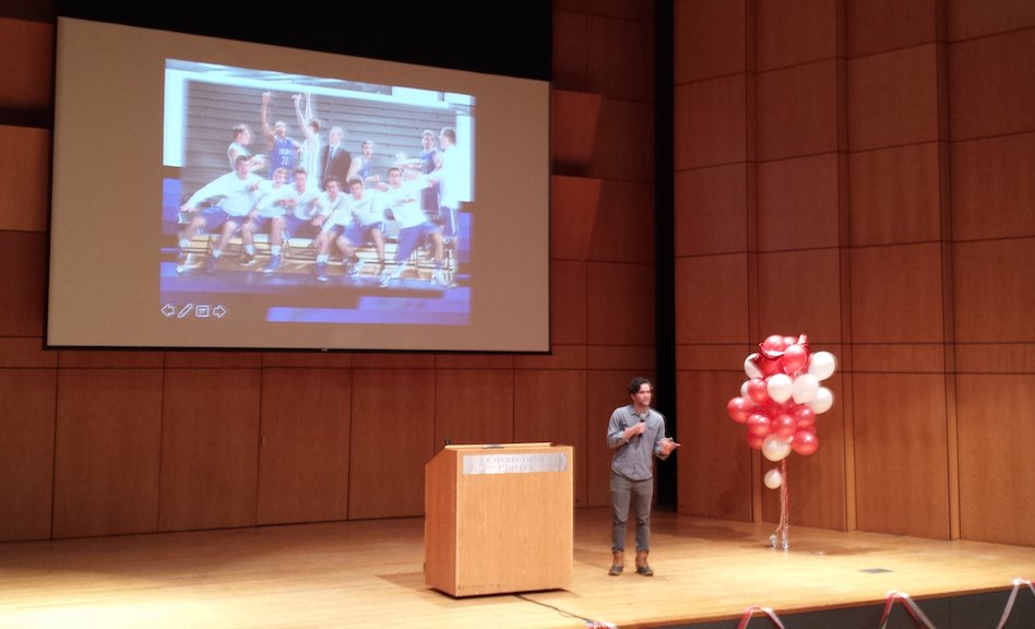 LoriBalantic's tweet image. Social entrepreneurship leader &amp;amp; Party With Consent founder, Jon Kalin, delivers @teamlaunchcc @ConnCollegeLive