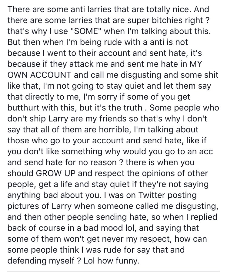 ScreamLarryAF's tweet photo. PART of my opinion about what happened yesterday :) https://t.co/BjNd6CoLUE