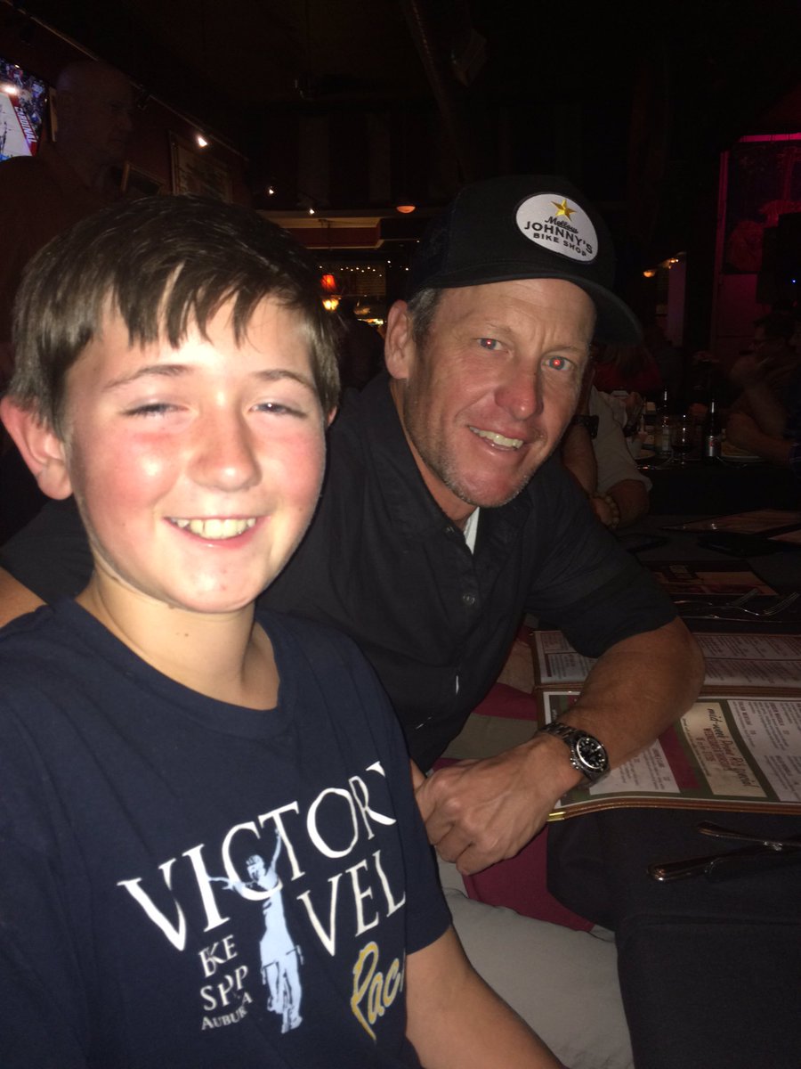 VictoryVeloBike's tweet photo. @LAontheRoad @lancearmstrong thanks for stopping by, you made this kid's evening https://t.co/lIOqGyjAwz