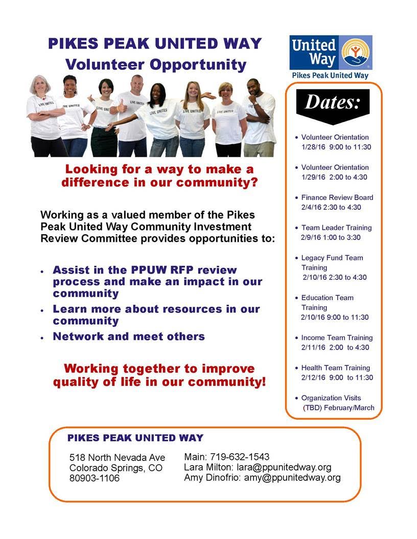 ppunitedway's tweet photo. The PPUW Community Investment Process is well under way, &amp; we need #volunteers to help with the review process! #COS https://t.co/4rL5yPaDLf