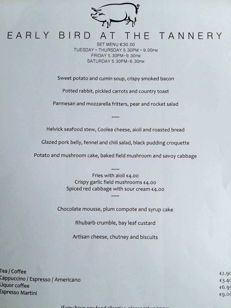 paulflynnchef's tweet photo. Set menu https://t.co/8dczYFsgrr