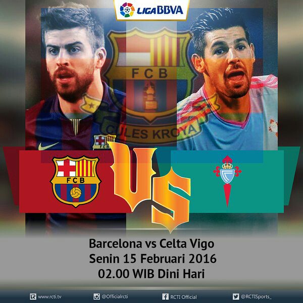 BarcaKroya's tweet photo. NOBAR @fifacafe_zidops || BARCELONA vs CELTA VIGO || Senin 15 Feb 2016 K.O 02.30 WIB #BudayakanNobar @info_kroya https://t.co/UPRqqKYw1M