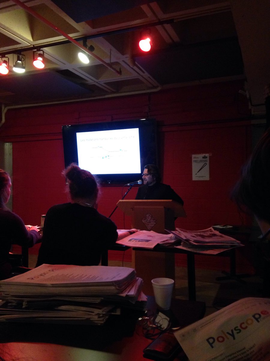 La conférence de la <a href="/PRessEF/">PrEF</a> a commencé à <a href="/McGillU/">McGill University</a> ! Le premier intervenant est <a href="/FabienDeglise/">Fabien Deglise</a> du <a href="/LeDevoir/">Le Devoir</a>.