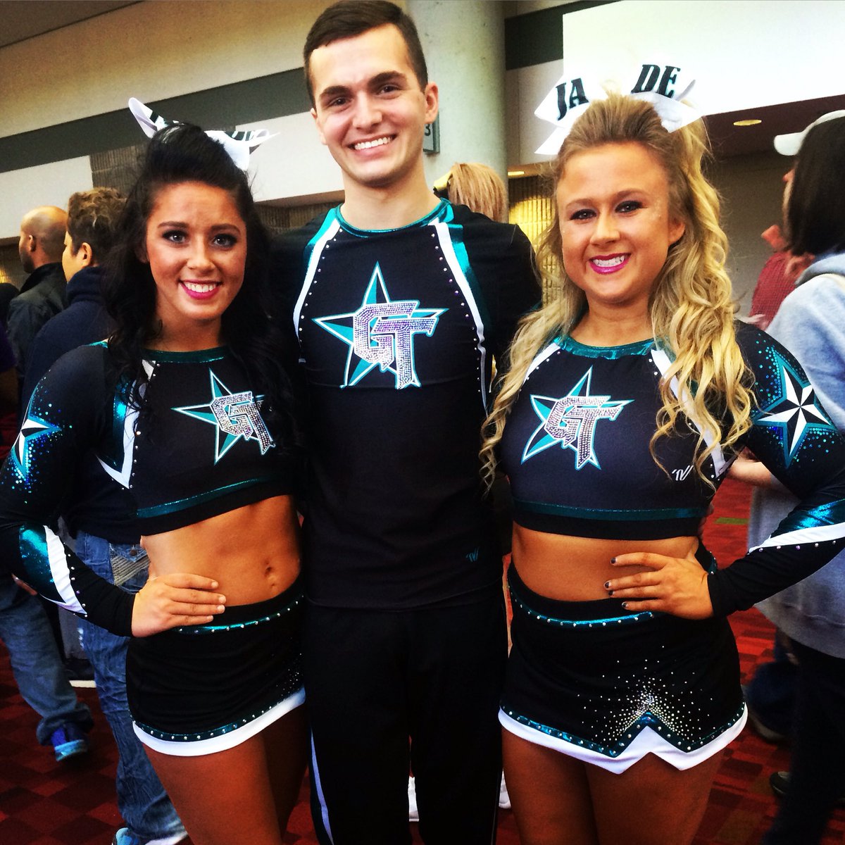 How amazing are <a href="/GymTymeAS/">GymTyme All Stars</a>  Jade's new uniforms? Sublimation + threadless sequins = perfection! #VarsityReveal