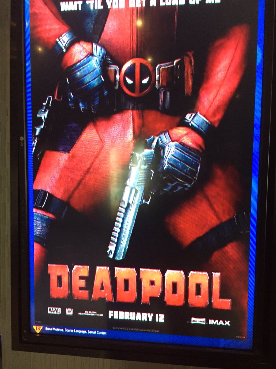 Jsrigs's tweet image. Nothing says romance like #Deadpool @VancityReynolds #datenight #soromantic #looksgood