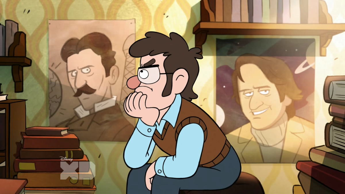 paste_tv's tweet photo. I see your portrait of Tesla, Stanford Pines #GravityFallsMarathon https://t.co/vZ9rUZwX7x