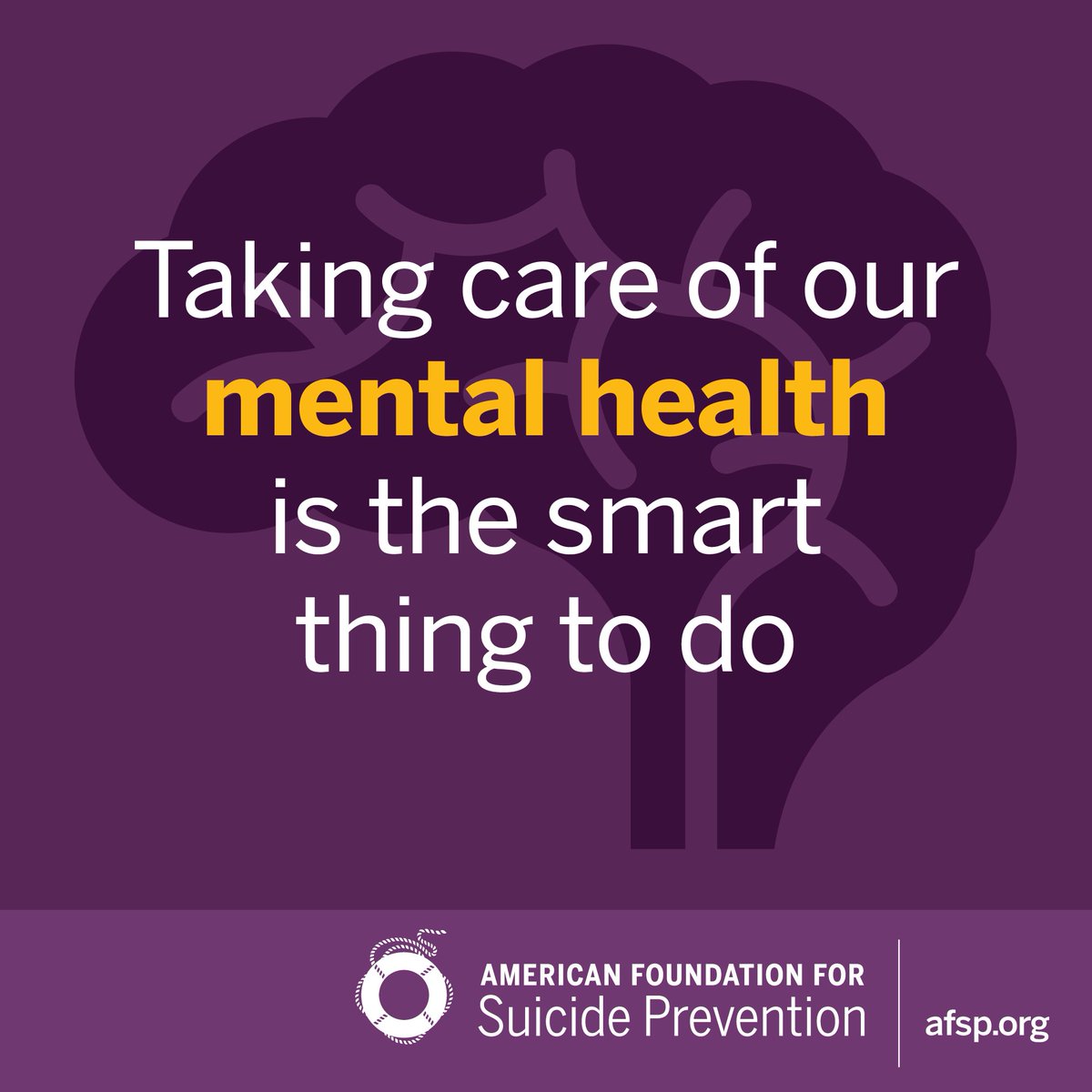 afspnational's tweet image. RT to help us create a culture that’s smart about #mentalhealth. #StopSuicide