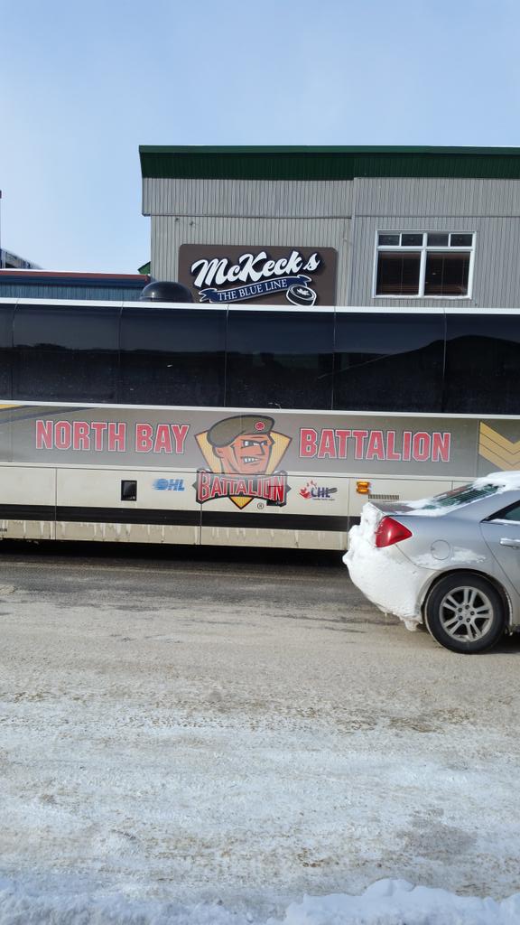 Glad to serve North Bay Battalion <a href="/mckecks/">MckecksHaliburton</a> #myhaliburtonhighlands off to Kingston  @CoachStanButler #winterwander