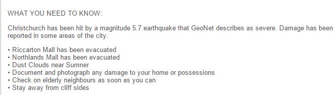 NZStuff's tweet photo. LIVE: 5.7 earthquake hits Christchurch - What you need to know #eqnz https://t.co/z8yiYqrXjL https://t.co/vj7Vab70rP