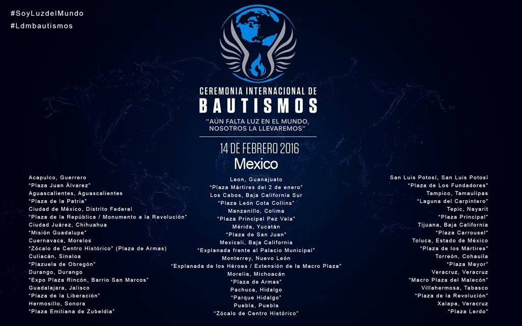 FloresfinasMara's tweet photo. Listos! Habrá fiesta en el cielo y en el mundo entero #SoyLuzdelMundo #LdmBautismos
https://t.co/xNYK1LLktv