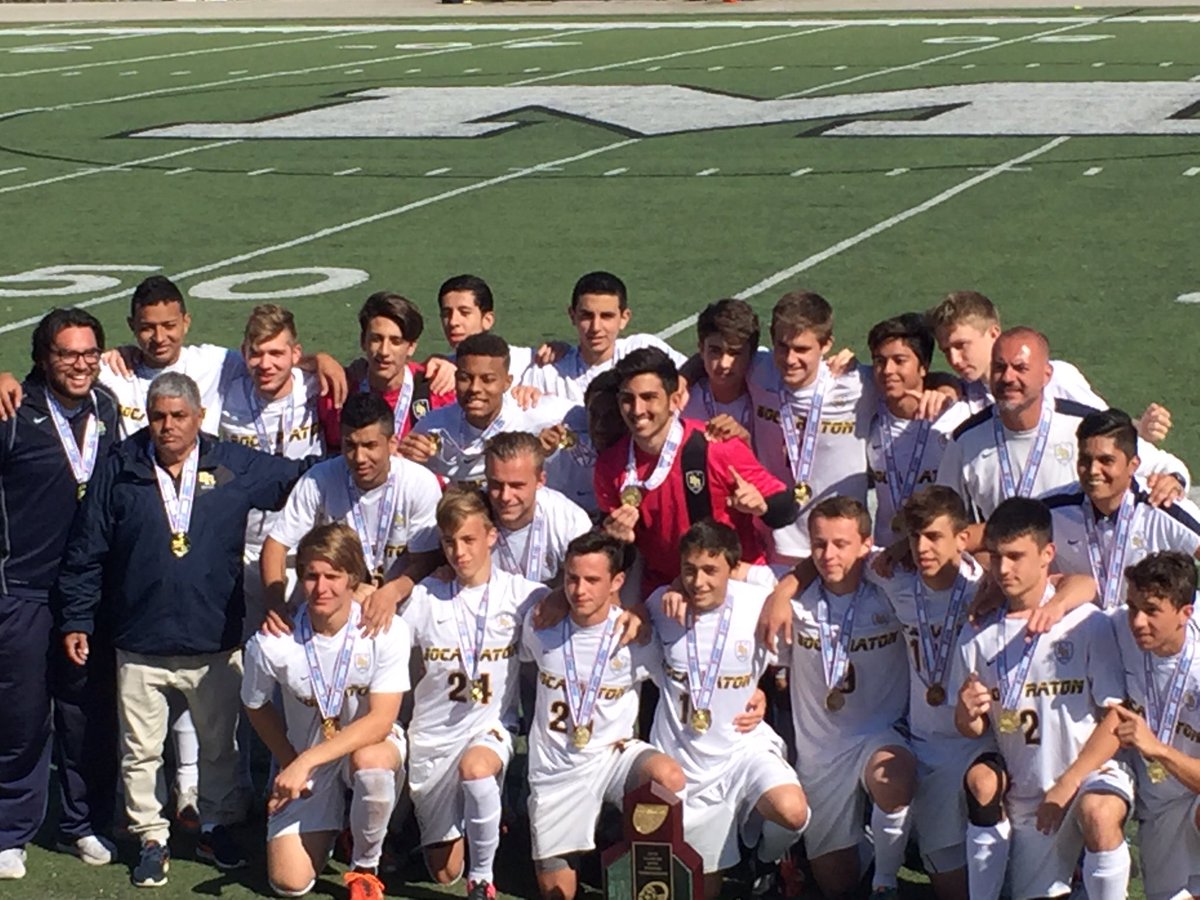 bocapawprint's tweet photo. Congratulations to our Boys' Varsity Soccer team- the 2015-2016 state champions! #bocapawprint https://t.co/ssFa6dCxHc