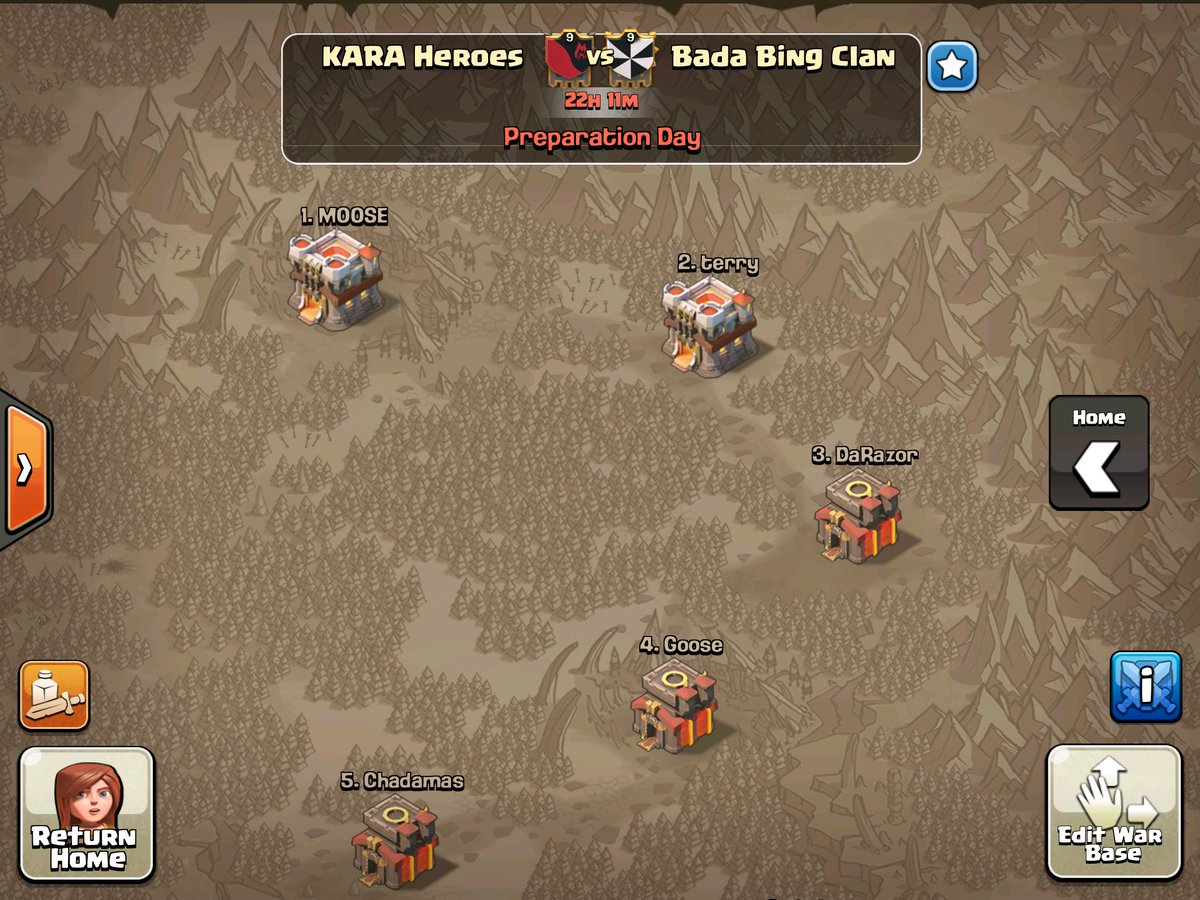 KARAClan's tweet photo. GL to BB. Back to Back fp random wars. Will be a good one @FPWarClans @DWA_CoC https://t.co/c6ReyDiZUf