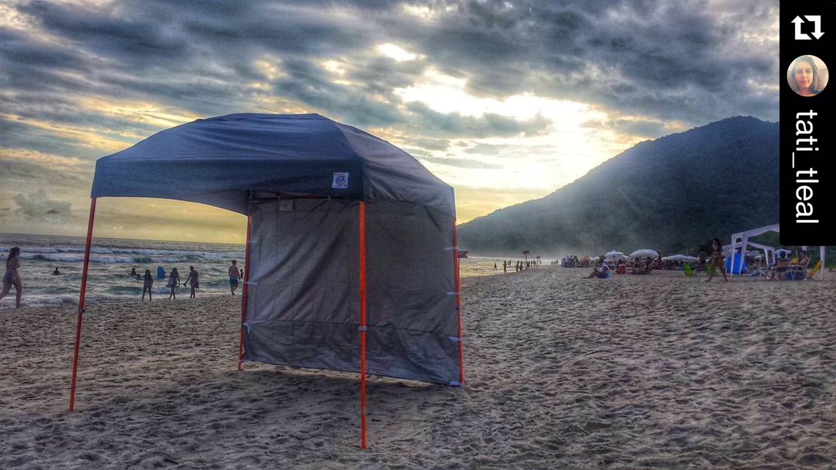 #Repost 📸 IG @ tati_tleal・・・Ready to enjoy the beach. Best Instant Shelter ever! 🌞🔝 #ezup #sun #instantshelter