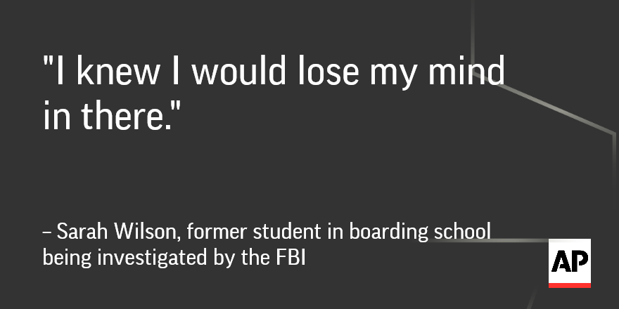 AP's tweet photo. Former students say Iowa boarding school kept them in isolation boxes for days or weeks https://t.co/Ogo10Xzcti https://t.co/1OKOhtZIaV