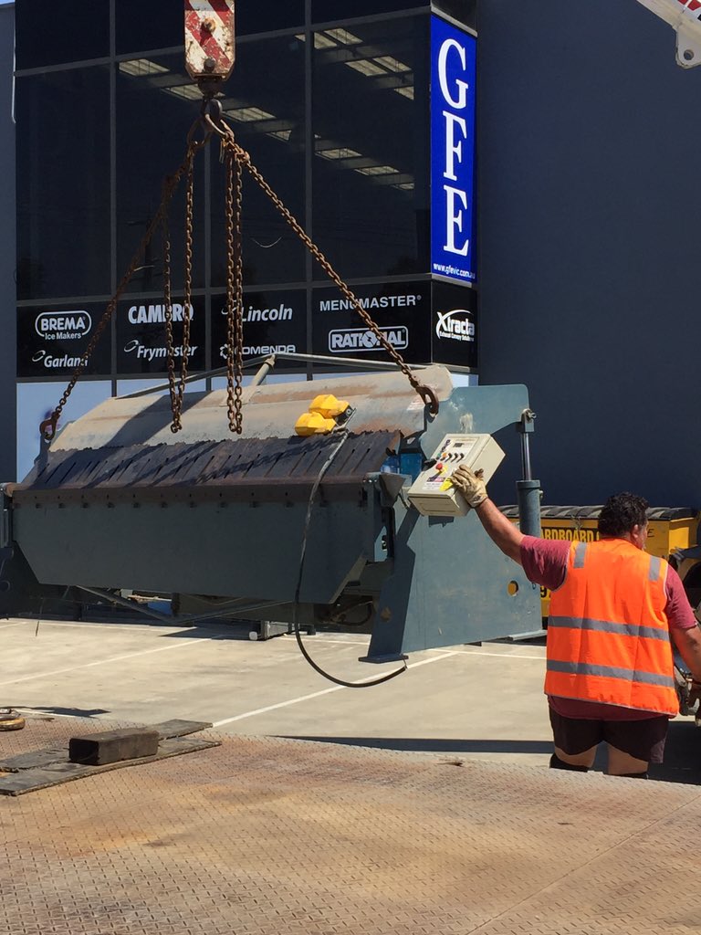 gfevic's tweet photo. On Friday we took delivery of our Sheetmetal machinery... All will be operational Monday! https://t.co/pFQ3W021nk