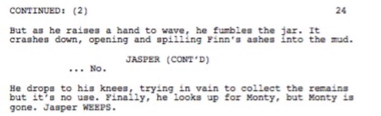carmilla_movie's tweet photo. Script from #The100 Ep. 3x04๐ #The100Season3 #Clexa #Bellarke #Lexa #TeamLexa #The100bts #The100Week #Clarke #Aden https://t.co/Wl6NDge299