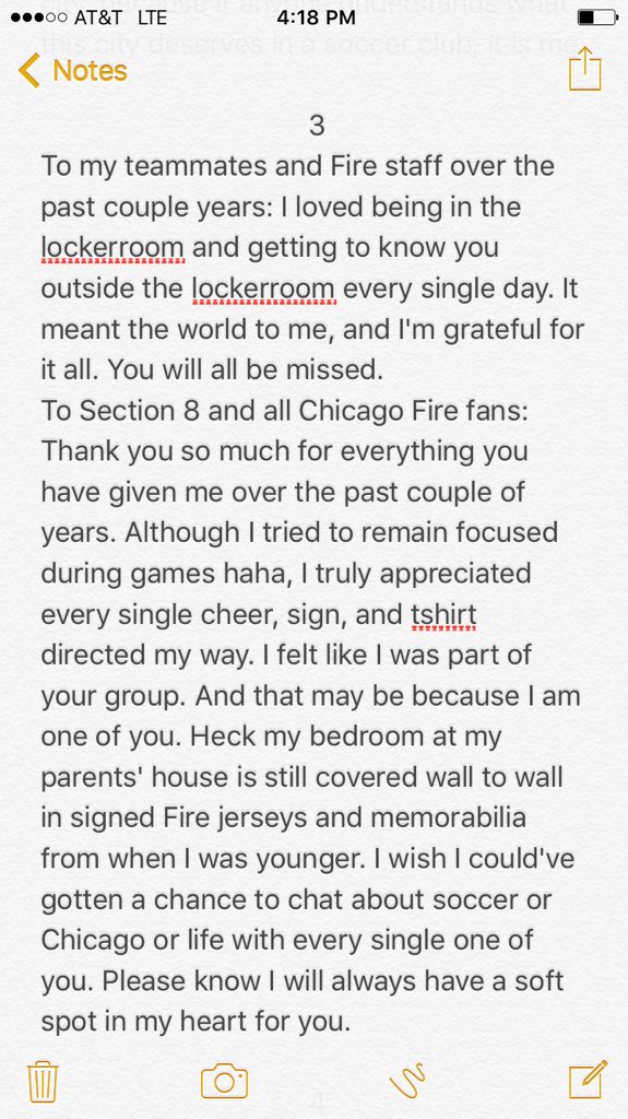 championShipp11's tweet photo. Dear, Chicago. Took some time to compose myself and write down my thoughts in the attached notes! https://t.co/kH0gG67Bhm