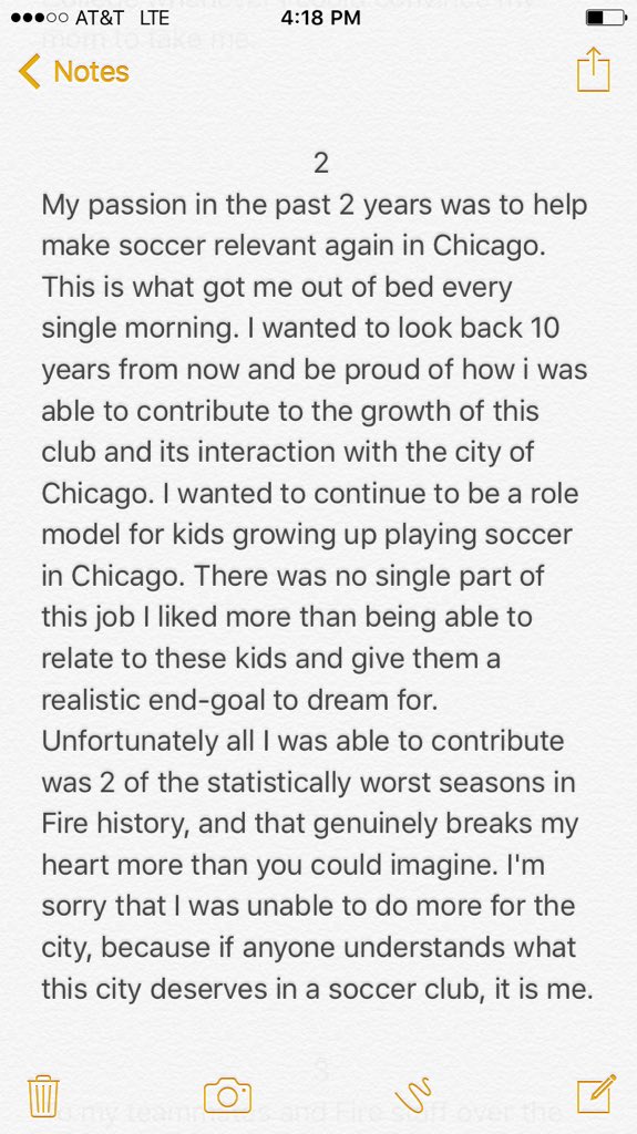 championShipp11's tweet photo. Dear, Chicago. Took some time to compose myself and write down my thoughts in the attached notes! https://t.co/kH0gG67Bhm