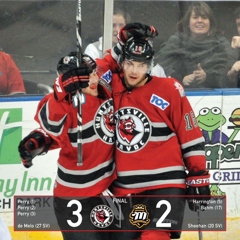 HuntsvilleHavoc's tweet photo. The Havoc get a much-needed win on the back of newcomer Garrick Perry's HAT TRICK! Welcome to the Pack! #WreakHavoc https://t.co/L4fVWh5908