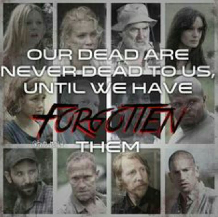 We will never forget our Dead #TWDMarathon #TWDFamily 👣 💀 💪