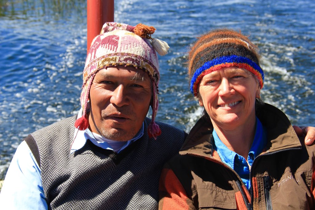 tonestreet's tweet photo. Just got this pic of My Peruvian pal Hilario & I w/ a group of 12 venturing amantani Titicaca #pachamama #pachatata https://t.co/9BghSfJDwK