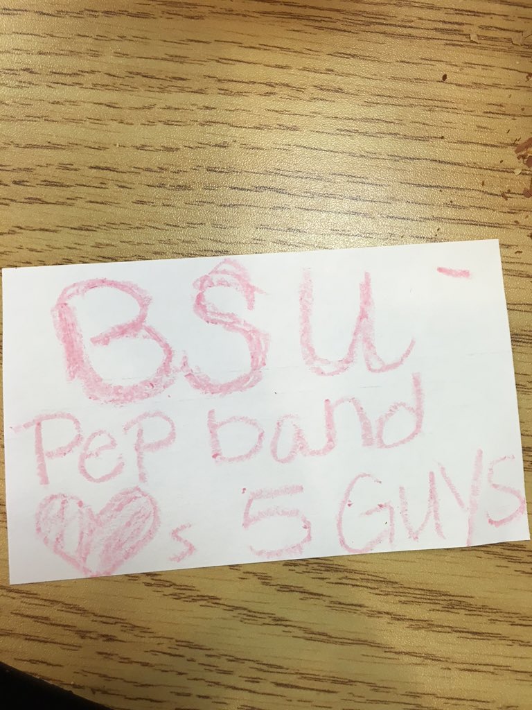 BSUBearBand's tweet photo. @FiveGuys after a win against Worcester state! https://t.co/ogaSRTEnV7