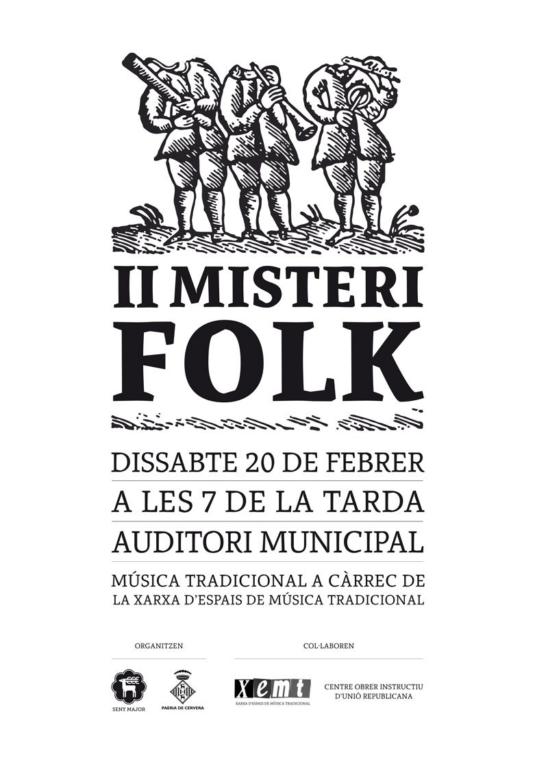 loCarranquer's tweet photo. Dis20 feb II MISTERI #FOLK #Cervera #MúsicaTradicional #XEMT #SenyMajor https://t.co/t2PoJIshp1