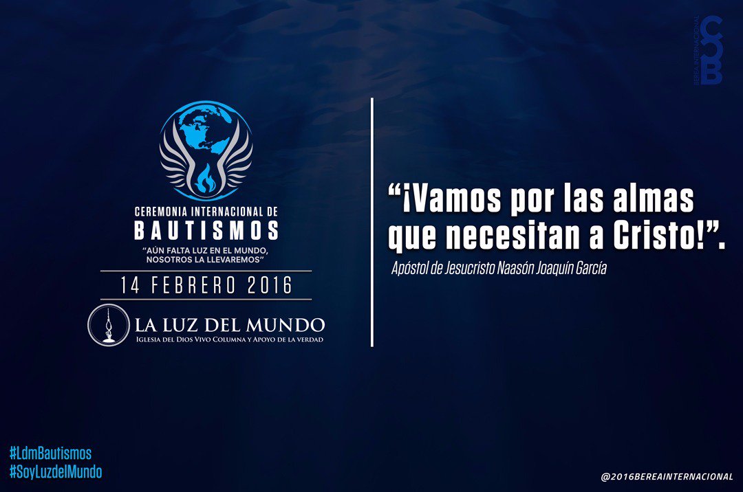 BereaInter's tweet photo. #LdmBautismos #SoyLuzdelMundo 
¡Vamos por las almas que necesitan a Cristo! https://t.co/7pmIa9Nu7q