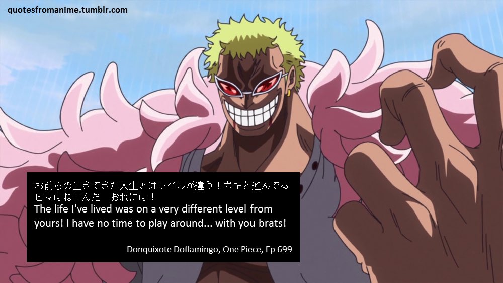 Respondendo a @duskzyte óculos do Doflamingo é fodaa #anime