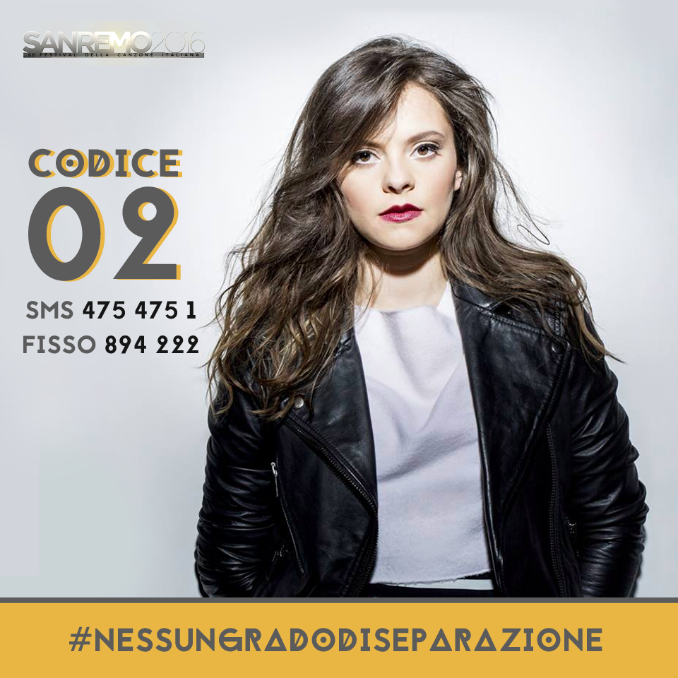 francescacheeks's tweet photo. 🔸Vota ora Francesca con il codice 02: è la finalissima di #Sanremo2016! #NessunGradoDiSeparazione 🔸 https://t.co/fo68uWc4n1