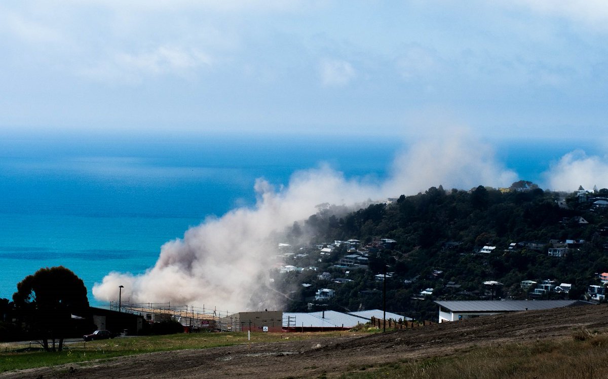 catering_4_chch's tweet photo. Scarborough's a little dusty #eqnz Hope all's well over there https://t.co/iMZ72FiWaf