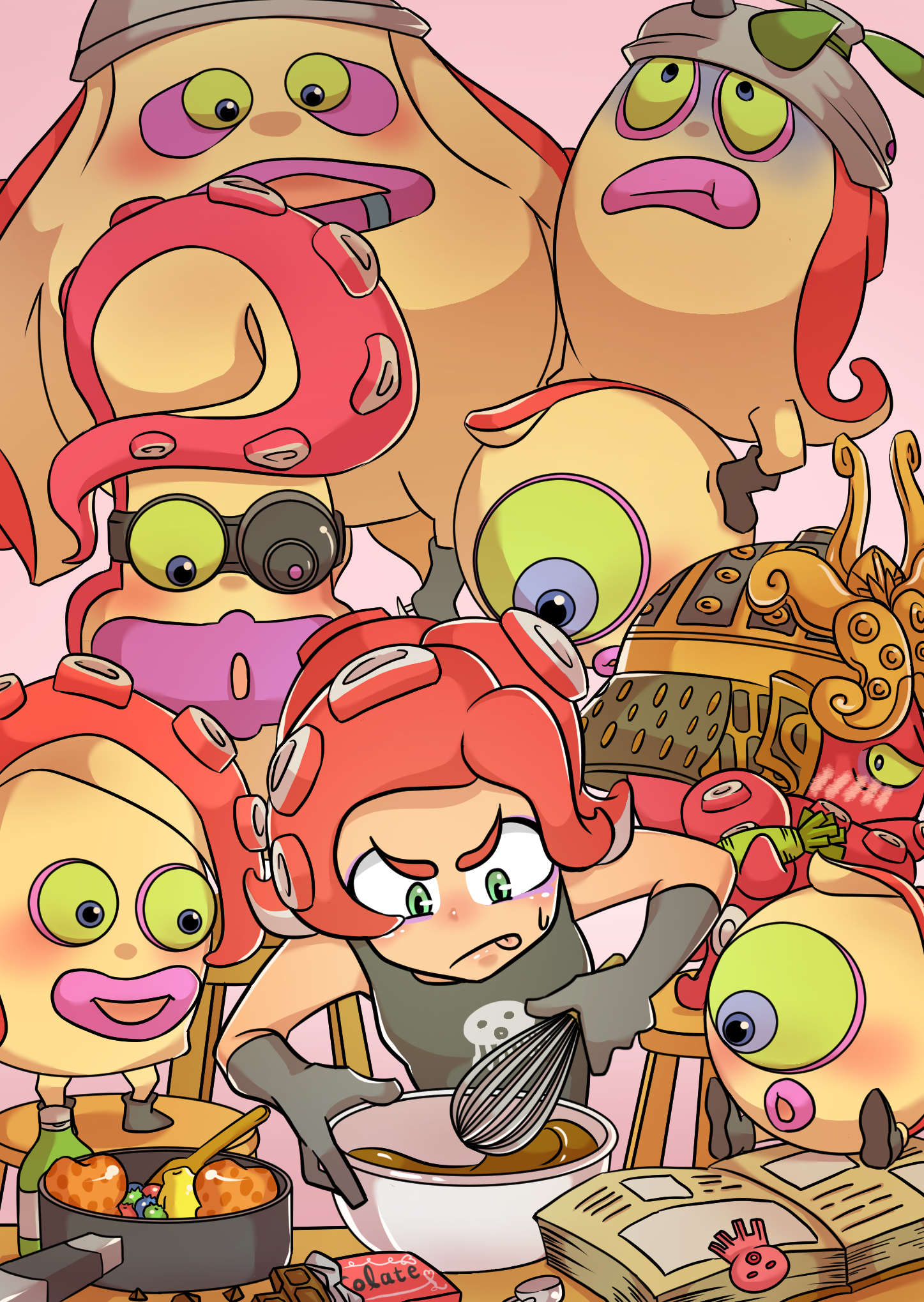 Twitter 上的 パパ頭 今日はバレンタインデーですね スプラトゥーン イカ達の様子はたくさんイラスト 化されそうだったので あえてタコで描きました タコゾネスもだけど タコは雑魚敵らも可愛い T Co Yfcyvehgqd Twitter