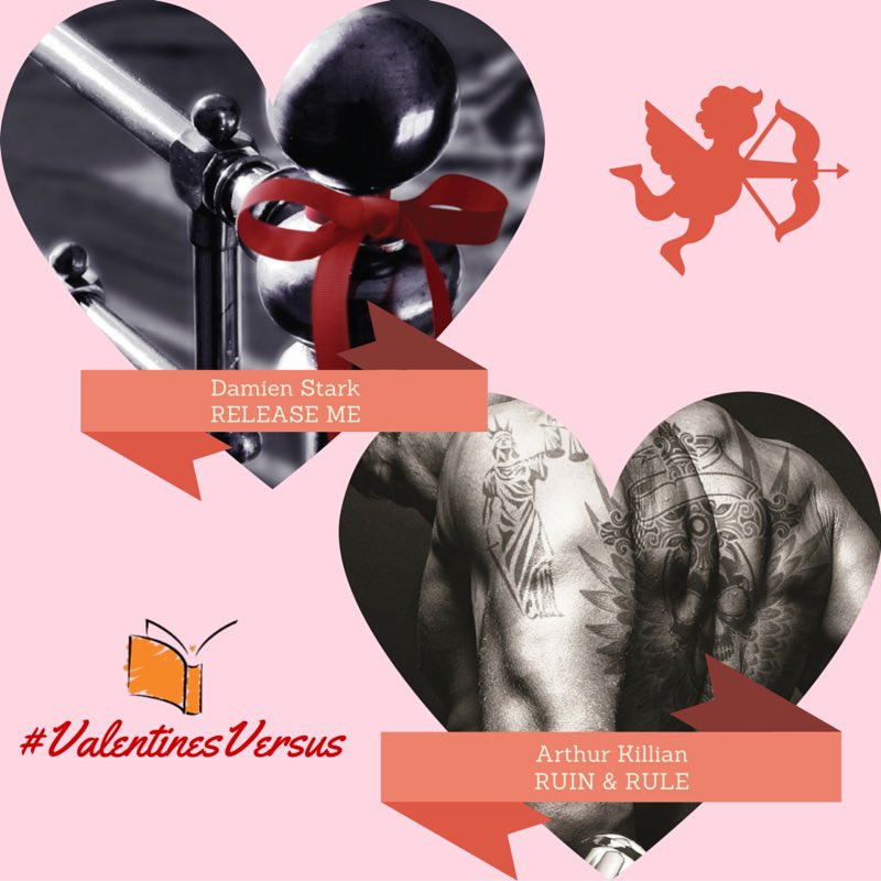 BooksWithHeat's tweet photo. RT for Damien #ReleaseMe @juliekenner 
FAV for Arthur #RuinandRule @PepperWinters 
#ValentinesVersus ❤️ https://t.co/Ry3ZMEwy1v