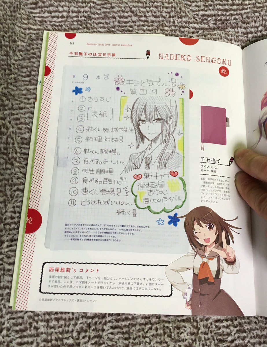 小庵 春 Twitter પર 西尾維新が激しく愛用している ほぼ日手帳 を 物語シリーズのキャラクターたちが使ったらどうなるか を西尾維新監修で掲載されています まずは撫子さん なんと きみとなでっこ 第4話の構想が Monogatari T Co T6pfz05q2l 小庵 春 Twitter પર 西尾維新が激しく愛用している ほぼ日手帳 を 物語シリーズのキャラクターたちが使ったらどうなるか を西尾維新監修で掲載されています まずは撫子さん なんと きみとなでっこ 第4話の構想が Monogatari T Co T6pfz05q2l
