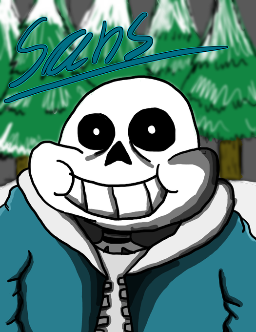 sans (undertale) drawn by kerstin_edin