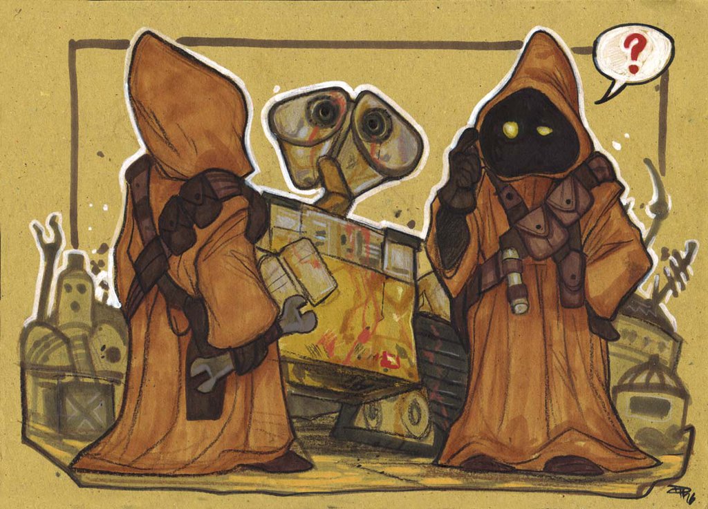DeviantArt's tweet image. Poor Jawas! This is probably not the droid you’re looking for. bit.ly/1QaW2RY