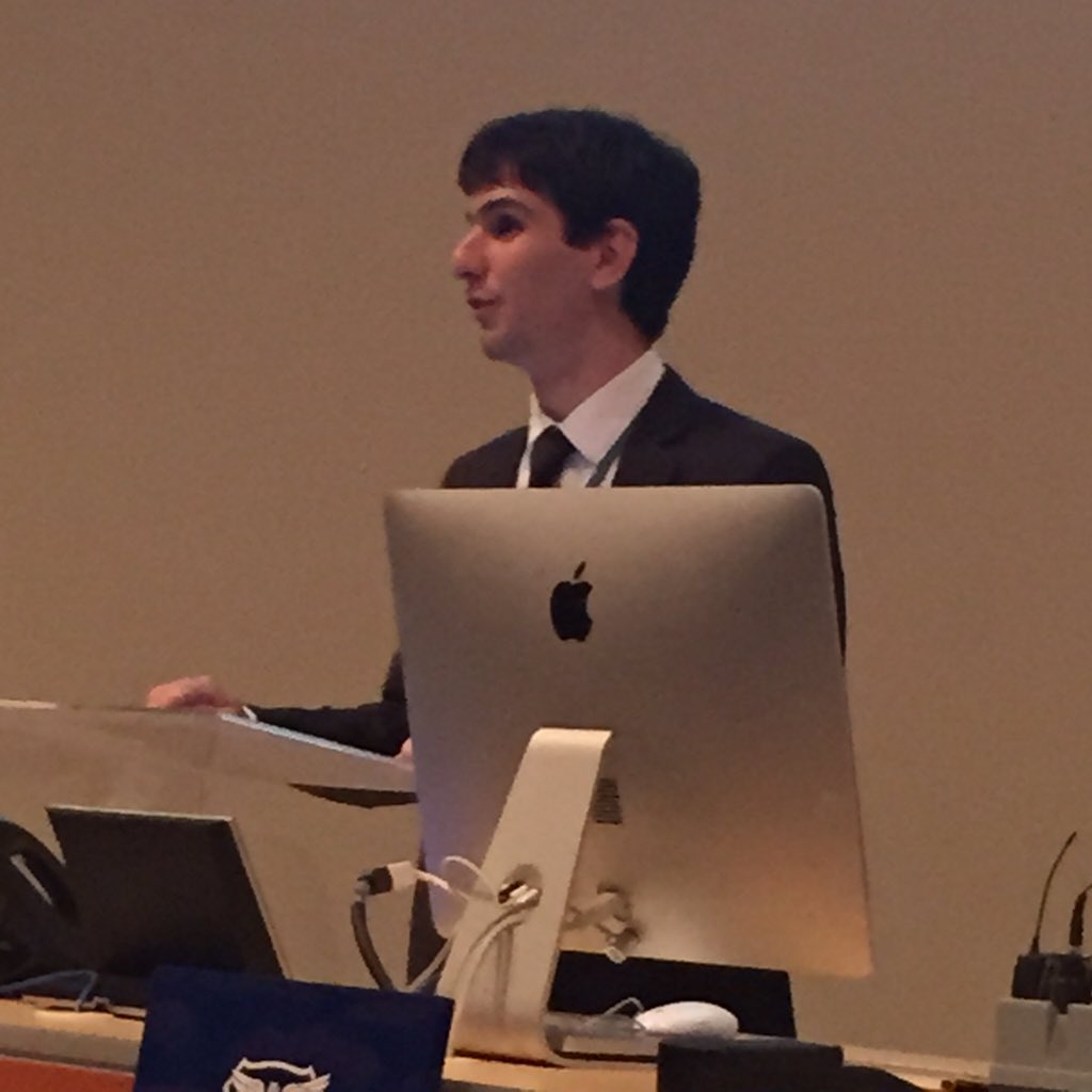 HelenCSullivan's tweet photo. Philip Mallis #vicmun2016 Sec Gen offers final thanks to delegates. He's an awesome @Government_UoM student! https://t.co/65yiCY5UTN
