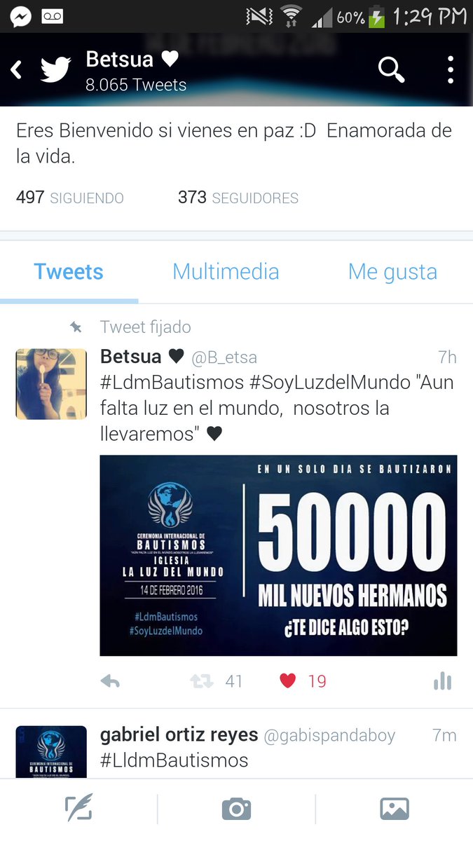 B_etsa's tweet photo. #41  #SoyLuzdelMundo. #LdmBautismos #happy #retuit #SoyLuzdelMundo. #LdmBautismos♥ https://t.co/hjLhRPUhf5