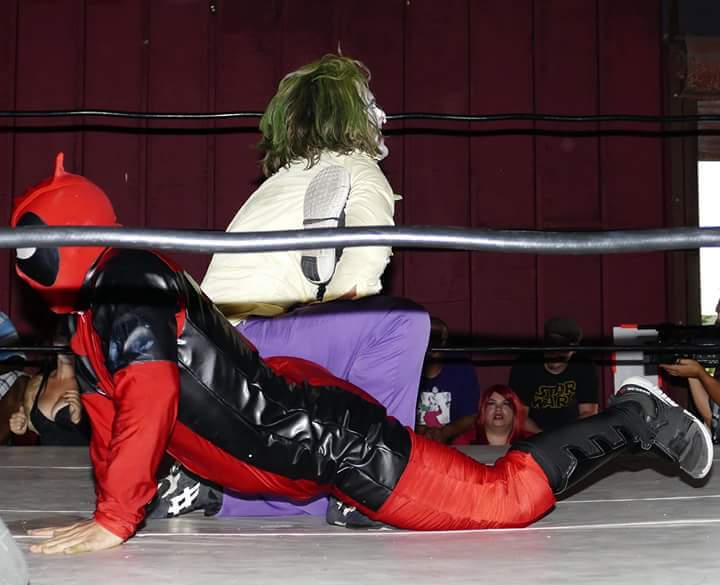 PWBash's tweet photo. When #Joker met #Deadpool in the PWBash world 
#comic #wrestling https://t.co/iKnqw0RwE4