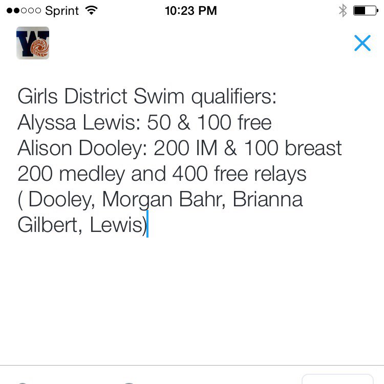 WHSCaneAD's tweet image. Congratulations to our Girls district qualifiers