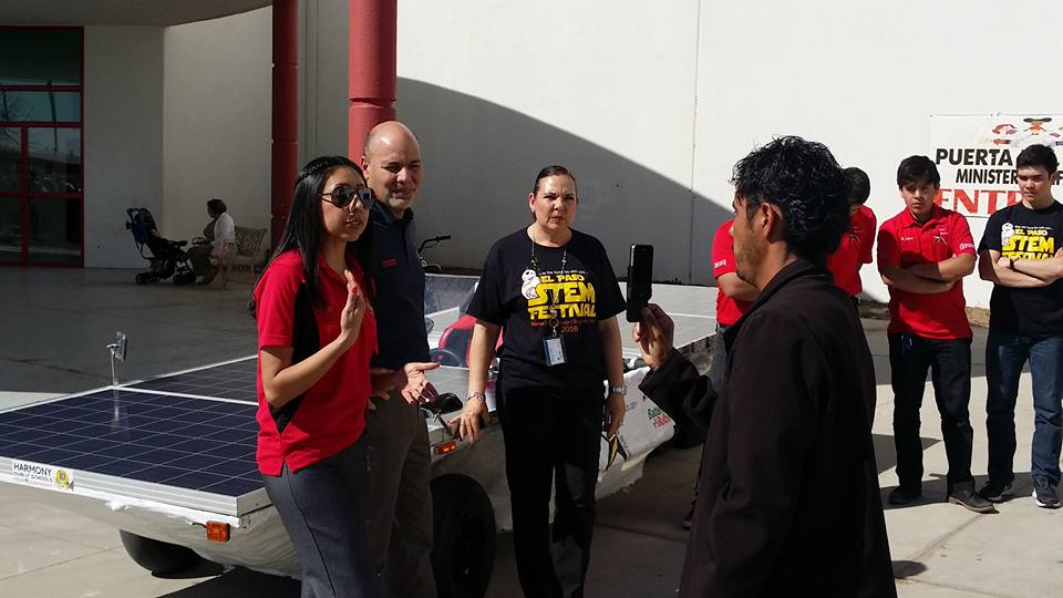 Maria_Isaac's tweet photo. Dr. Roger Gonzalez Biomedical Engineer @utep enjoying #STEMfestival @HSAElPaso #STEMTroopers #HARMONYPROUD https://t.co/3nsS9XEcvN