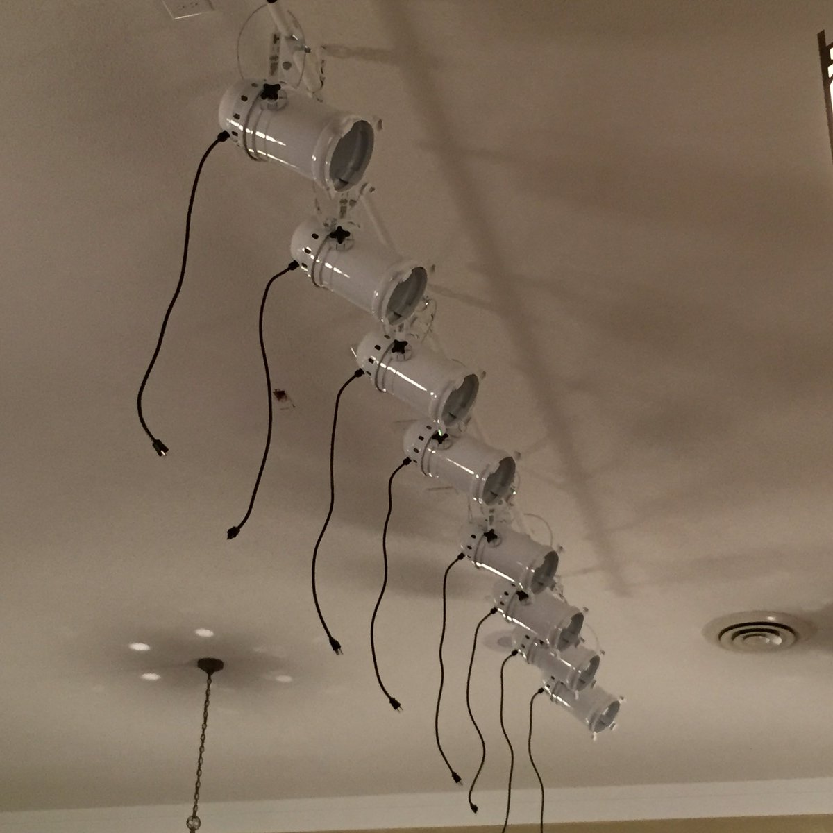LIghtSoundProd's tweet photo. Installing lights and running audio cables at SWU's Nicholson Mitchell building. https://t.co/d39mG3NEDm