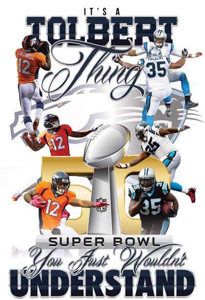 TolbertBrite's tweet photo. @DrMauriceWatson My Cousins Andre Caldwell #12Broncos And Mike Tolbert #35Panthers Playing In SUPERBOWL 50. https://t.co/rNsCAjX0jX