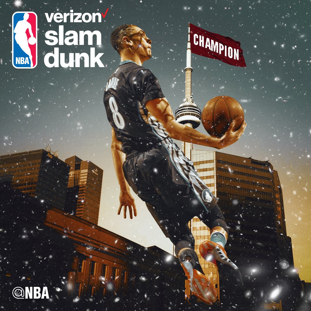 NBA's tweet image. Zach LaVine defended his #VerizonDunk title in style!