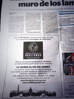 SharlotteGarcia's tweet photo. UN MAJESTUOSO EVENTO SE APROXIMA
#LdmBaustismos 
#SoyLuzdelMundo https://t.co/KBdJ1Ym4UF